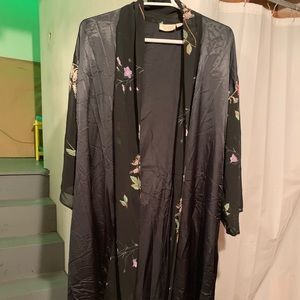 Satin kimono robe